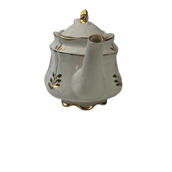 Arthur Wood England Teapot Blue Floral Porcelain Gilded Vintage Tea Pot - Picture 4 of 9